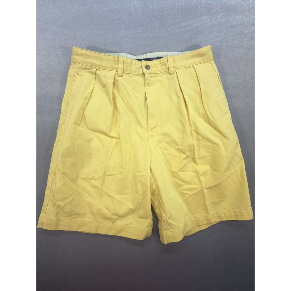 Vintage Polo Ralph Lauren Yellow Chino Men Shorts Size 33